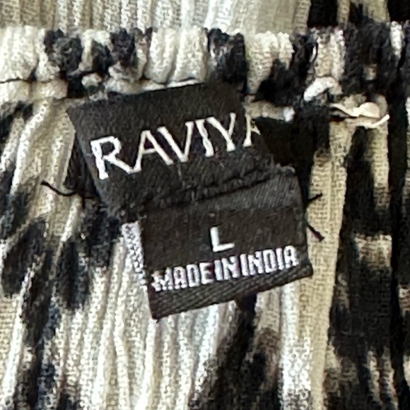 ANTHRO - RAVIYA women's Black and White Summer Strapless Dress - SIZE L - LARGE - Picture 13 of 17